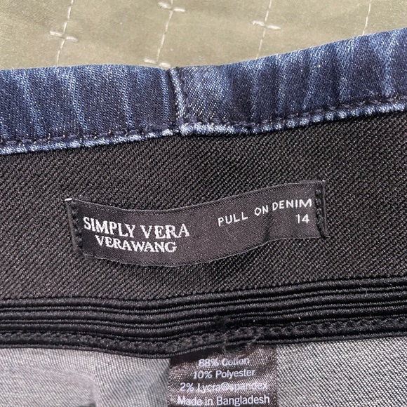 Simply Vera Vera Wang Dark Blue Women's Jeggings - Picture 2 of 2